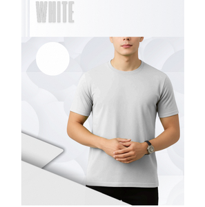 Comfortable 180 GSM Cotton <b>T</b>-<b>Shirt</b> For Men Round Neck Design Lightweight Fabric Perfect For <b>Office</b> Casual Outdoor Or Weekend - Product Image 4