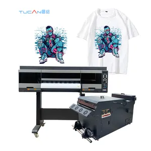 新型打印机数字dtf 60厘米薄膜聚酯薄膜打印机摇动热熔粉干燥机a 3尺寸dtg t恤打印机