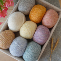 Spun Cotton Wool Yarn Dyed Hand-Knitting Medium-Fine Fleeced Yarn for Autumn/Winter Sweater Scarf