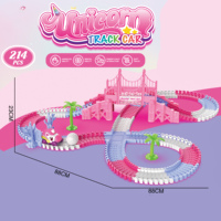 Kit de Jouets DIY Flexible en Plastique : Train Licorne et Circuit de Course Éducatif à Construire – Unisexe, Idéal pour Anniversaire d'Enfants et Jeu à Domicile