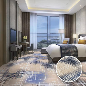 Alfombra de Hotel de Pared a Pared, Acolchada, de Nailon, Diseño Moderno, Reversible y Lavable, Tipo Axminster - Product Image 1