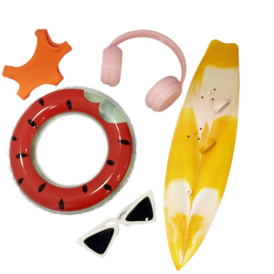 Robe d'été de style jouet de dessin animé de poupée et tenue de lunettes de soleil avec anneau de natation ensemble d'accessoires de bikini de mode - Product Image 6