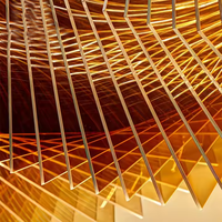 Grand Lustre en Acrylique Ondulé Artistique de Luxe pour Hall d'Hôtel, Villa, Hall Commercial, Projet d'Aménagement Intérieur