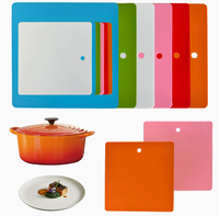 Sous-plat carré en silicone facile à nettoyer, épais, isolant thermique, protection de table, tapis de cuisine polyvalent pour la cuisson et la pâtisserie