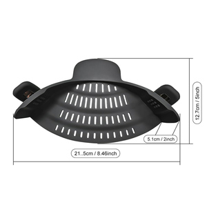 Clip réglable de passoire en silicone pour écran anti-éclaboussures de cuisine en gros pour les pâtes de marmite de vidange et la forme du panier alimentaire avec utilisation d'huile - Product Image 4