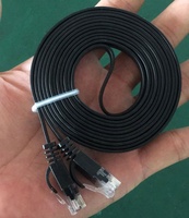 Kabel Patch Cord Ethernet LAN untuk Komunikasi Jaringan UTP Cat6, Selubung PVC, Tembaga Bebas Oksigen
