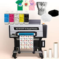 Mesin Printer UV DTF A2 Flat Bed Eizoulyn Best Deal All in One 3 in 1 Murah untuk Cetak Kaos dan Bungkus Barang, 4 Head A2 4060