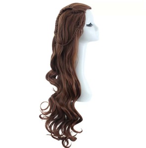 Perruque longue bouclée brune pour femme, cosplay de princesse elfe <span class=keywords><strong>Tauriel</strong></span> pour fête d'Halloween RMOV-007 - Product Image 3