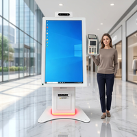 Totem 156 21.5 23.8 27 pouces, écran tactile, borne de commande et de paiement en libre-service, équipement de restaurant avec imprimante thermique