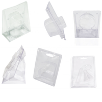 Boîte pliante jetable personnalisée en PET transparent avec cloche blister, pour bougies parfumées, avec séparateur, emballage durable pour aliments