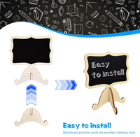 Tableau noir en bois personnalisé OEM avec support, vente en gros, affichage de menu rustique gravé au laser pour mariage et restaurant
