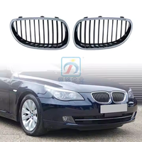 Pour BMW E60 5 530i 550i 2006 2006 2010 Grille de calandre avant en aluminium noir diamant chromé Série M5