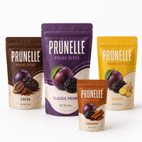 Sachet Mylar Premium pour Cannelle, Sucre et Noix de Pécan, Mat, Refermable avec Fermeture Éclair, Anti-humidité, Emballage Alimentaire, Pochette Autoportante