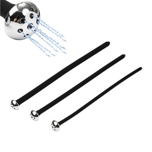 Silicone uretral soa 7 furos cabeça metal BDSM sexo brinquedo pênis plug dilatador para macho - Product Image 1