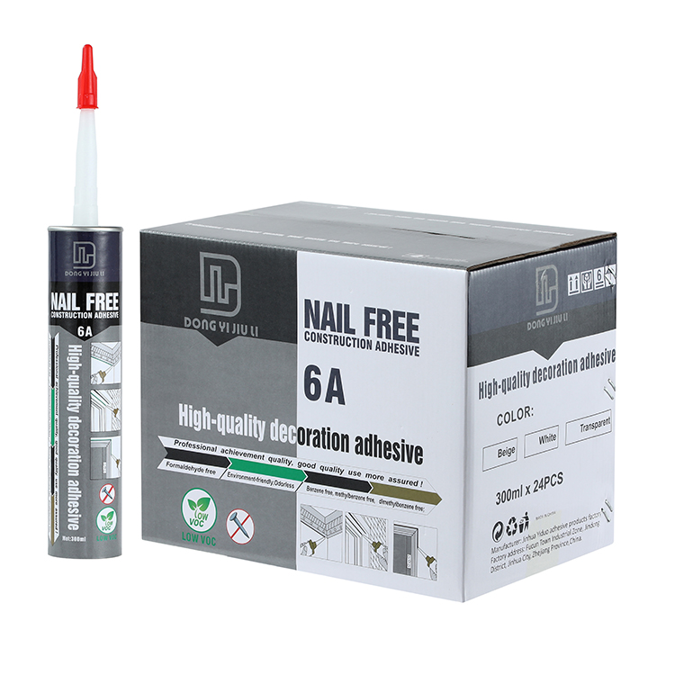 Transparent neutral fix all top bond elastic no more nail construction glue with screw top