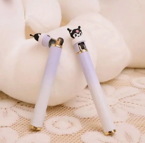 Kim loại thuốc lá hình dạng nhẹ hơn Gradient mở lửa Mài bánh xe laser logo quảng cáo kuromi Sanrio mini hút thuốc nhẹ hơn - Product Image 5