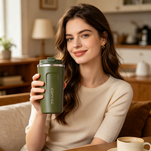 Vaso Térmico de Acero Inoxidable de 16 oz, Doble Pared, Aislado al Vacío, a Prueba de Fugas, Libre de BPA, para Viajes, Café y Uso en la Oficina - Product Image 5