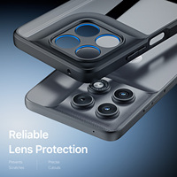 Coque de téléphone transparente antichoc en PU+TPU avec finition givrée de style minimaliste pour Motorola Moto G37 Power+