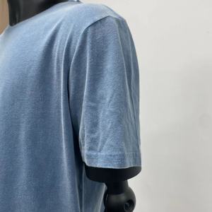 เสื้อยืดคอกลมแขนสั้นทรงหลวมสำหรับผู้ชาย ผ้าฝ้าย 100% น้ำหนักผ้าระบายอากาศได้ดี รับผลิตแบบ OEM ขายส่ง MOQ ต่ำ - Product Image 5