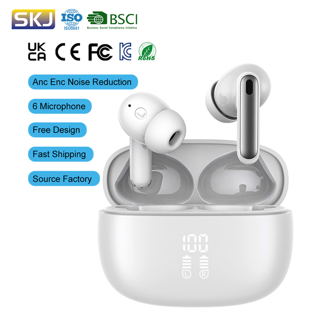 Wireless Bluetooth 5.3 Gaming Sports Earbuds Active Noise Cancellation 20 Hours Playtime Earphones Low Latency Headphones