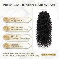 Extensions de cheveux humains vierges 100 % naturels, style tressé profond, doux, pour femme – Meilleure qualité, vente chaude