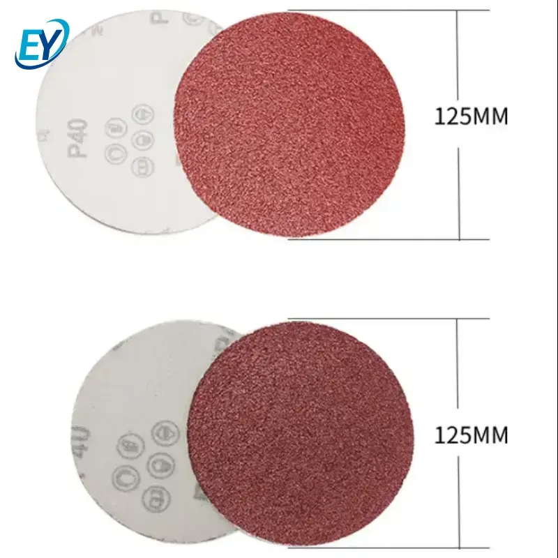 Schnelle Lieferung 5 Zoll 8 Löcher 125 mm Schleifscheiben Haken- und Schleifenscheibe Sandpapier Schleifpapier für Orbital-Sander