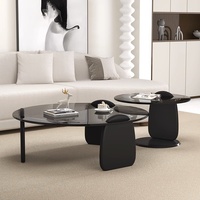 Table basse minimaliste italienne en verre trempé Style nordique pour petite maison appartement salon ensemble de meubles célébrité en ligne