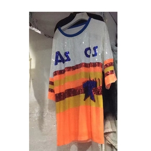 En stock, taille unique pour toutes : Blouse à paillettes Houston, <span class=keywords><strong>T</strong></span>-shirts pour femmes, Maillot à paillettes <span class=keywords><strong>orange</strong></span> pour les fans de l'équipe des Stros, idéal pour les jours de match, style bling. - Product Image 6