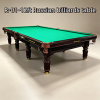 Mesa de Billar Ruso Tipo Pirámide Stellarway de 10 pies, Madera Sólida con Pizarra, para Clubes de Juego Comerciales en Rusia