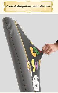 Housse de chaise en spandex en soie de lait, adaptée à la housse de chaise de jeu de bureau, avec housse de siège de fauteuil, personnalisation du motif - Product Image 6