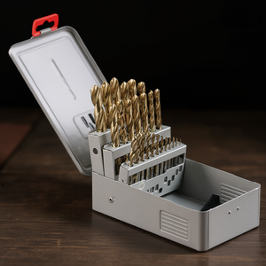 Juego de brocas helicoidales HSS con revestimiento de TiN, 13 piezas, para taladrar metal, madera y plástico - Product Image 3