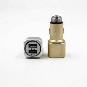 Accessoires pour téléphones portables, chargeur de voiture, double sortie USB, QC 3.0, adaptateur de chargeur de voiture doré pour cadeaux promotionnels - Product Image 4