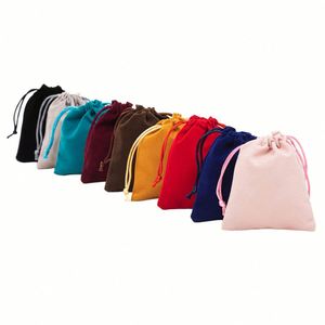 ถุงของขวัญกำมะหยี่แบบมีเชือกผูก น้ำหนักเบา สีสันสดใส สำหรับใส่สบู่แบบกำหนดเอง เมล็ดพืช ของชำร่วยงานแต่งงาน งานวันเกิด งานคริสต์มาส เครื่องประดับ - Product Image 2