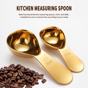 Coffee Accessory Kitchen Tools Short Handled 1Tbsp 2Tbsp <strong>Tablespoon</strong> 304 Stainless Steel Coffee Bean Scoop Mini <strong>Measuring</strong> <strong>Spoons</strong> - Product Image 2
