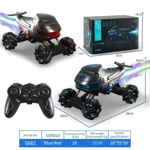 <span class=keywords><strong>Coche</strong></span> de Carreras RC de Doble Cara con Tracción 4WD, Vehículo Acrobático con Pulverizador, Juguete de <span class=keywords><strong>Coche</strong></span> a Control Remoto Doble de 2.4GHz - Product Image 6