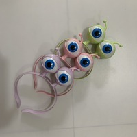 Serre-tête LED avec grands yeux lumineux en plastique, bandeaux lumineux pour décorations de fête d'Halloween et d'anniversaire