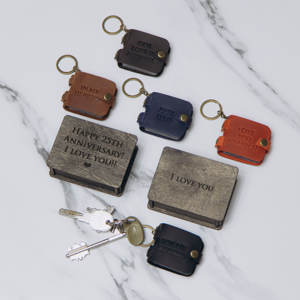 Pu cuero novio San Valentín Foto Libro llavero Mini álbum de fotos - Product Image 2