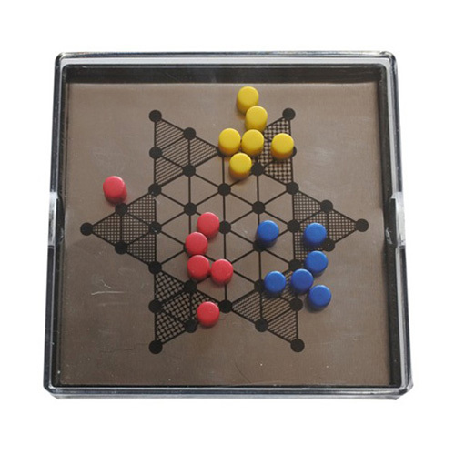 Custom Kids Plastic Travel Mini Magnetic Chinese Checker Game