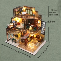 Casa de Muñecas en Miniatura Personalizada M2132 Dream Building Pavilion, Casa de Muñecas de Madera para Niñas, en Oferta