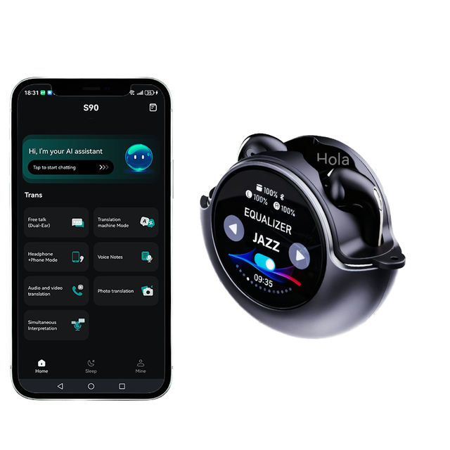 Besteye New Android 4G/5G Wi-Fi Instant Voice Translation Earbuds AI Real-time 164 Languages 24-hour Free Translator Type-C
