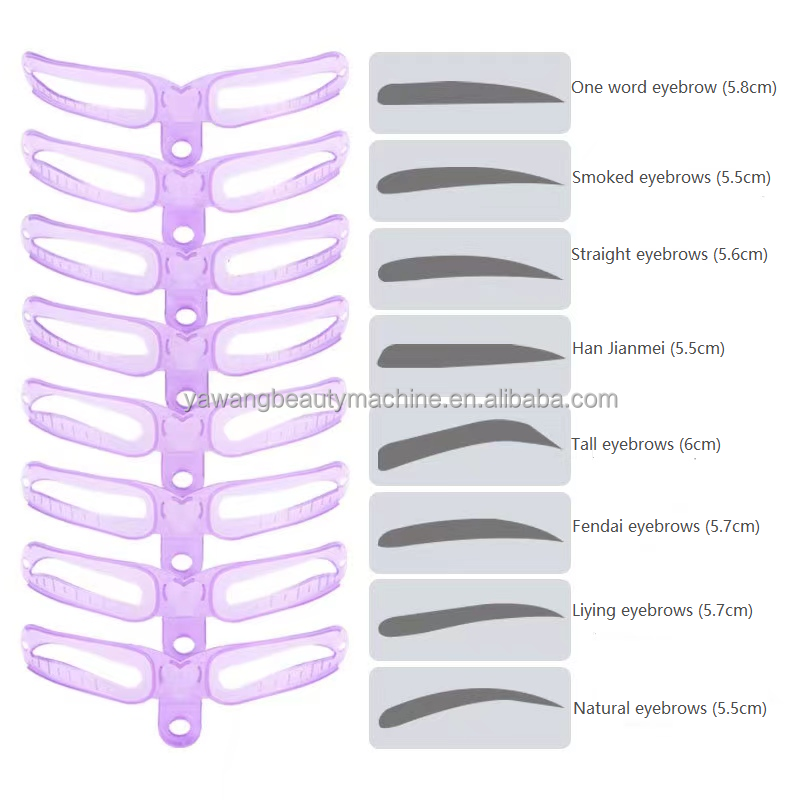 8PCS Eyebrow Shaper Makeup Template Eyebrow Stencil 8 Styles Washable Reusable Eyebrow Template Thrush Card