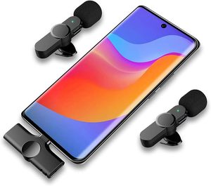 Беспроводной Bluetooth-микрофон с петелькой типа C, микрофон для TikTok Vlog поддерживает многоканальный микшерный микрофон в реальном времени - Product Image 2