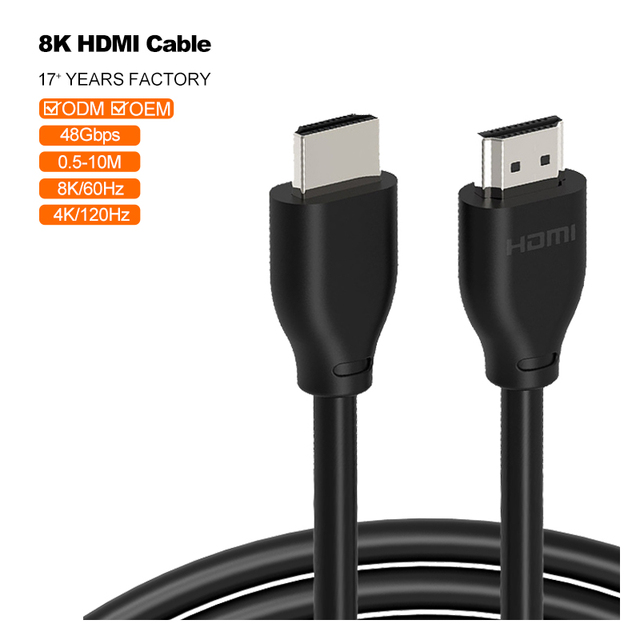 Wholesale 48Gbps 8K 60Hz A029 for HDMI Data Cord Version 2.1 Ultra High Speed Male to Male Cable for Monitor for Microphone