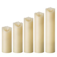 Bougie LED à minuterie décorative pour la maison, à commande par bouton, alimentée par pile, en cire de paraffine