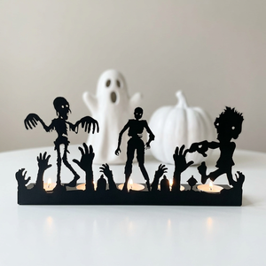 Portavelas Metálico con Diseño de Zombi para Decoración de Mesa en Halloween 2026, Gran Venta - Product Image 1