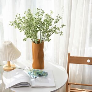 Fleurs artificielles CallaFloral en gypsophile bleu-vert en PVC pour décoration de mariage, branche unique MW43631 - Product Image 2