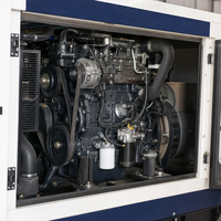 Genset Diesel Tertutup Anti Cuaca 20kVA untuk Cadangan Daya Toko & Bisnis, Isuzu Tiga Fasa 400V 50Hz