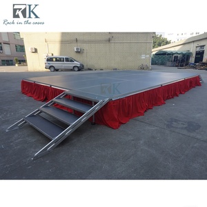 Escenario cuadrado de altura ajustable con faldas Escenario de plataforma de configuración rápida - Product Image 3