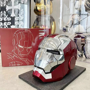 <span class=keywords><strong>Masque</strong></span> de fête de Noël 1:1 pour cosplay, jouet, casque <span class=keywords><strong>Iron</strong></span> <span class=keywords><strong>Man</strong></span> Mk5 électrique à ouverture/fermeture, commande vocale chinoise et anglaise, télécommande - Product Image 2