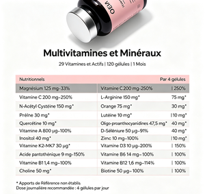 Multivitamines et Miné<span class=keywords><strong>raux</strong></span> OEM 29 Vitamines et Actifs |   120 Gélules / 1 Mois |   Vitamines A, B, C, D3, E, K2 + Magnésium + Zinc | Sans Fer - Product Image 2